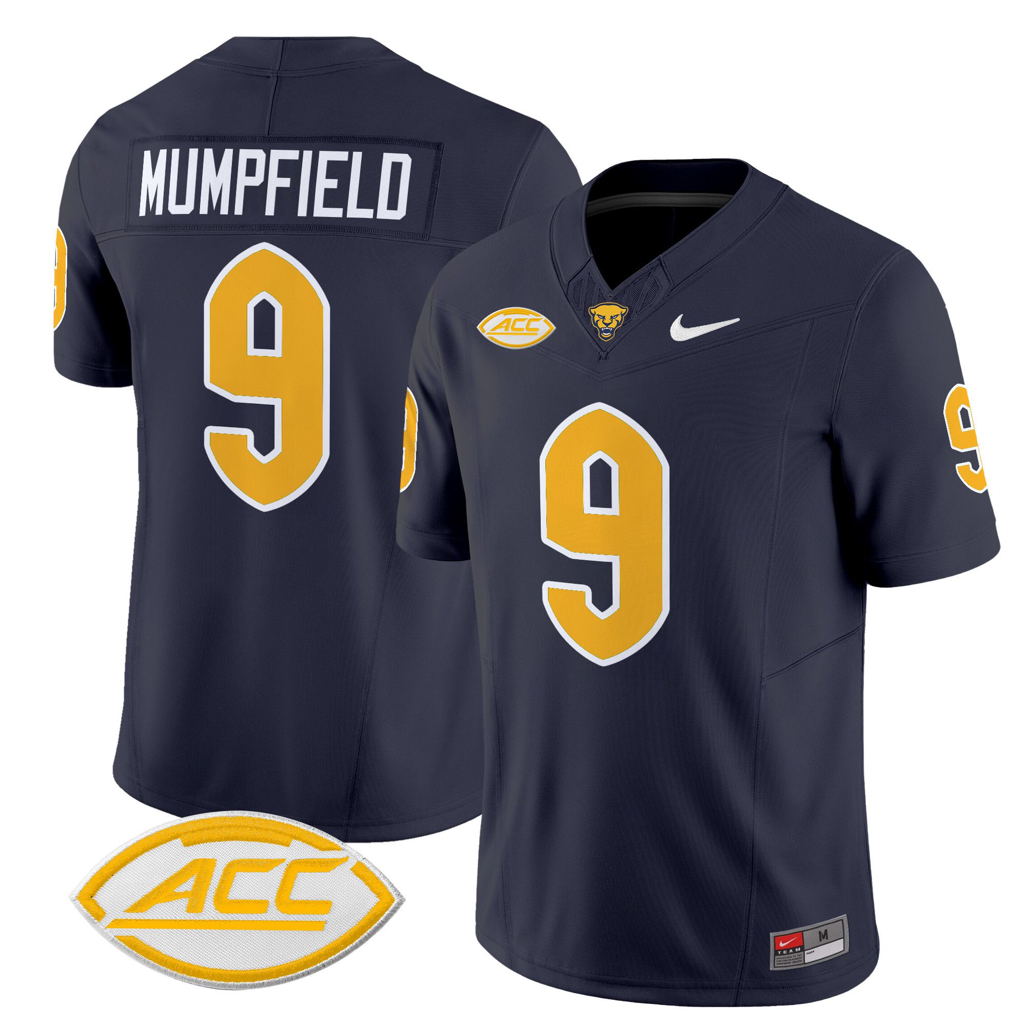 Men Pittsburgh Panthers 9 Mumpfield Black Nike 2024 Vapor Limited NCAA Jersey style 1
